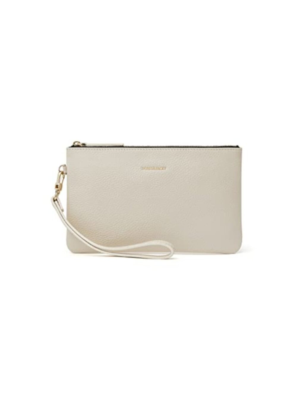 Goatskin Leather Wristlet Clutch Wallet Small Pouch Bag With Strap